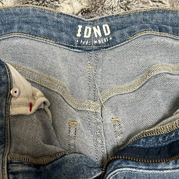 Women's Light Blue Distressed Flare Jeans - Picture 8 of 10